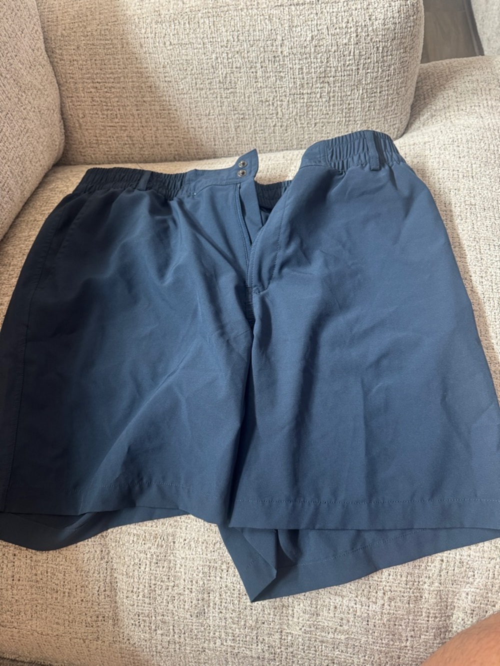 BURLEBO Navy Elastic-Waist Shorts